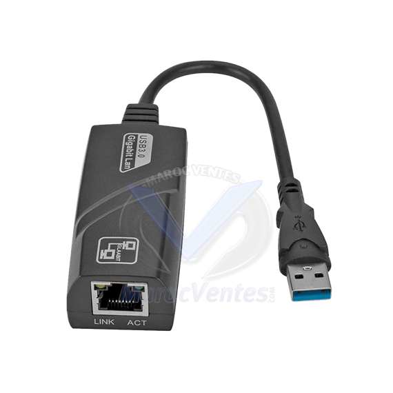 UPTEC Adaptateur USB 3,0 vers RJ45 10/100/1000 Mbps - silver 12M 4500311