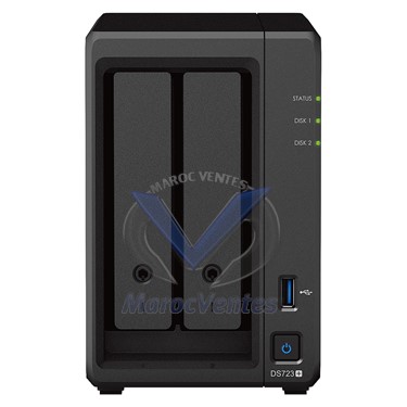 Serveur NAS 2 Baies DiskStation Ryzen R1600 2cores 2GB 2xRJ45 36M
