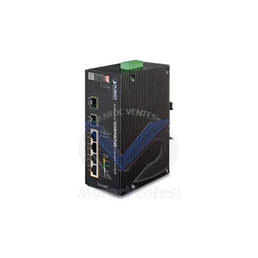 Commutateur Ethernet industriel 4 ports 10/100/1000T 802.3at PoE + 2 ports 100/1000/2500X SFP