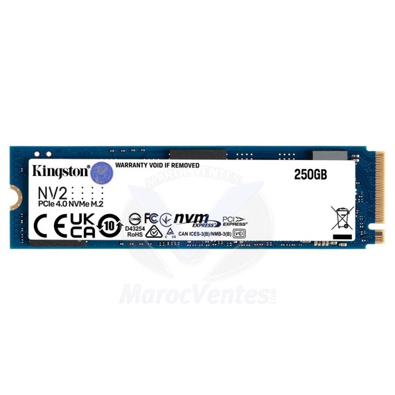 Disque Dur Interne SSD Technology NV2 M.2 250 Go PCI Express 4.0 NVMe SNV2S/250G