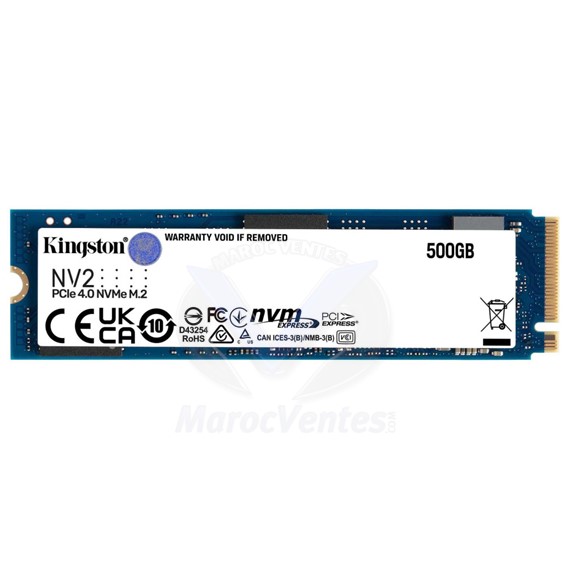 Disque Dur Interne SSD Technology NV2 M.2 500 Go PCI Express 4.0 NVMe SNV2S/500G