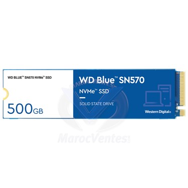 Disque Dur Interne SSD Blue SN570 M.2 2280 PCIe Gen3x4 NVMe 500 Go
