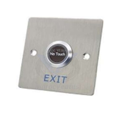 BOUTON POUSSOIR DE PORTE CARRE EN ALUMINIUM SANS CONTACT