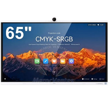 Tableau Blanc Interactif IdeaHub S2 65 pouces (165 cm) 4K UHD Caméra Microphones et Haut-Parleurs Intégrés