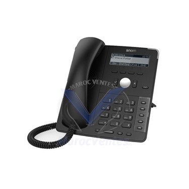 Téléphone IP Snom D715 4 comptes SIP 4 Appels Simultanés Gigabit Ethernet Noir