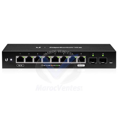 ES-10X EDGESWITCH 8X GIGABIT RJ45 PORTS, 2X SFP 1GBPS, 1X POE, 20GBPS SWITCHING CAPACITY, 24V CONFIGURABLE PASSIVE POE