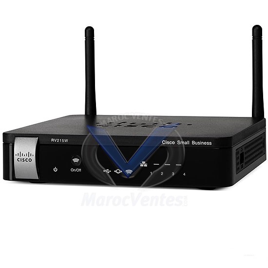 Routeur Wireless-N Cisco RV215W Wi-Fi N + 4 Ports 10/100 Mbps RV215W-E-K9-G5
