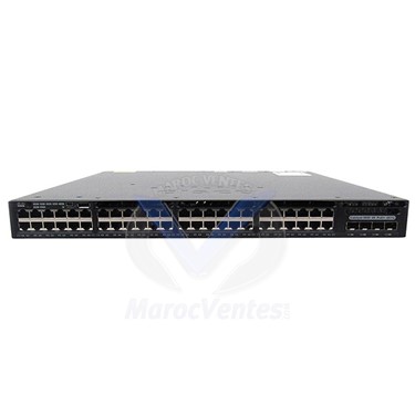 Switch Catalyst 3650 48 Port PoE 4x1G Uplink IP Base RECONDITIONNE
