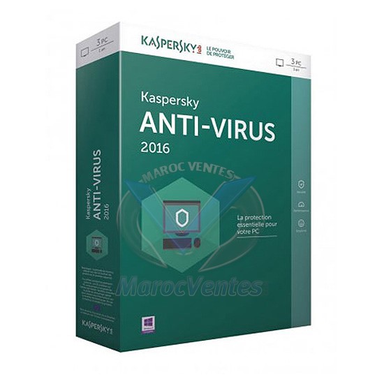 Kaspersky Antivirus 2016 pourPC 3 postes KL1167FBCFS-MAG
