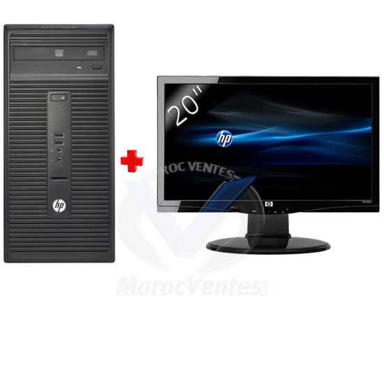 HP 280G1 MT i3-4160 2GB 500GBFreeDos + Ecran 20" 1 Yr Wty L3E88ES