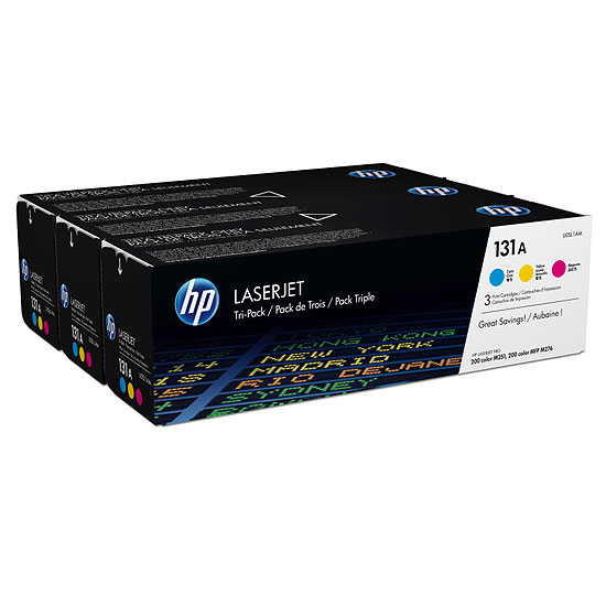 HP 131A CYM Tri-pack LaserJetToner Cartridge
