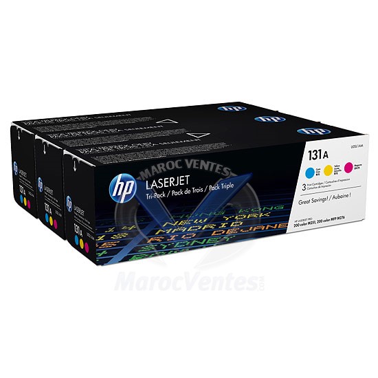 HP 131A CYM Tri-pack LaserJetToner Cartridge (U0SL1AM) U0SL1AM