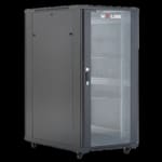 COFFRET INFORMATIQUE 24U 600MM D600MM H1300MM + ÉTAGÈRE + 2VENTILATEURS