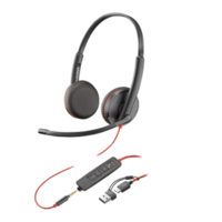Casque Blackwire 3225 Stéréo USB-C + prise 3,5mm + adaptateur USB-C/A