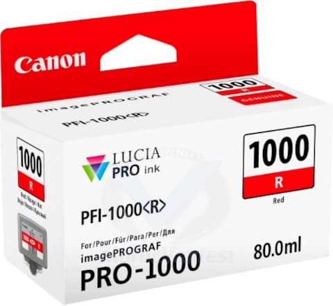 Cartouche d'encre Canon PFI-1000R Rouge d'origine 0554C001AA