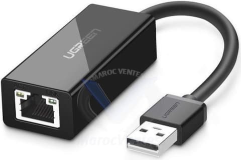 Adaptateur USB 2.0 vers RJ45 Noir 20254