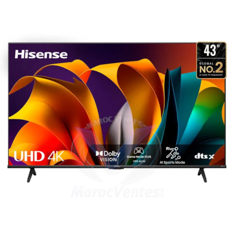Smart TV UHD 4K 43'' 24 Mois HIS43A6N