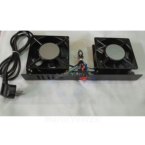 Ventilation 19'' à 2V LN-FAN-ONF-2FRM-BL