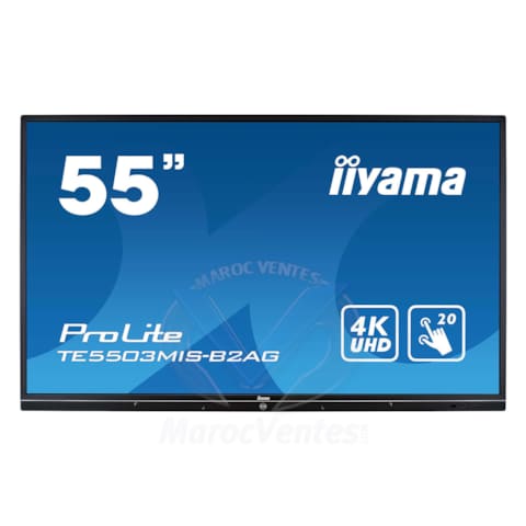 Ecran Interactif Tactile 55 Pouces 4K UHD avec Logiciel D'annotation Intégré TE5503MIS-B2AG