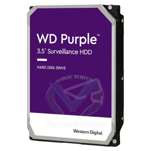 Disque Dur 3.5" 6 To 256 Mo 5400 RPM Serial ATA 6Gb/s WD64PURZ