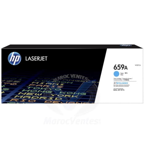 HP 659A Cyan Original LaserJet Toner Cartridge 13000 Pages pour M856 série & M776 séries W2011A
