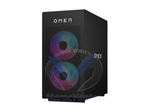 HP OMEN 35L GT16-0000nk, Processeur AMD Ryzen™ 5 8500F (jusqu’à 4,70 GHz de fréquence Boost maximale, 16 Mo de mémoire cache L3, 6 cœurs, 12 threads), RAM 16 GB Kingston FURY DDR5-6000 MT/s EXPO™ RGB Heatsink (2 x 8 GB), Disque dur 512 Go SSD PCIe® Gen4 N