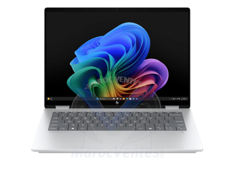 HP OmniBook X FlipNGAI 14-fm0000nk (2 in1) , Intel® Core ™ Ultra 7 258V (up to 4,80 GHz, 12Mo cache L3, 8 cœurs), 32GB LPDDR5x-8533 MT/s, SSD 1 To PCIe® Gen4 NVMe™ M.2, 14'' 3K TACTILE (2880 x 1800), OLED, 48-120 Hz, 0,2 ms de temps de réponse, angle de