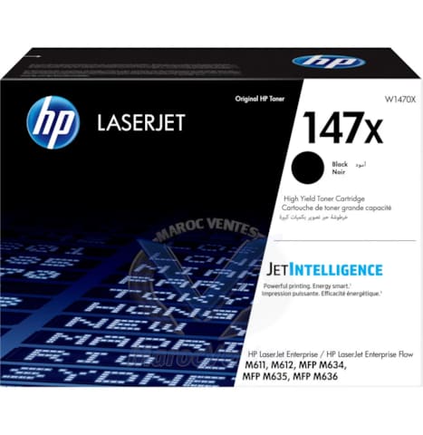 147X Cartouche Toner Laser Noir 25 200 Pages W1470X