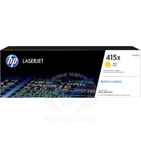 415X High Yield Yellow Original LaserJet Toner Cartridge W2032X
