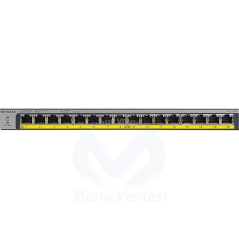 SWITCH NON MANAGEABLE 16 PORTS GIGABIT POE+ 183W GS116PP-100EUS