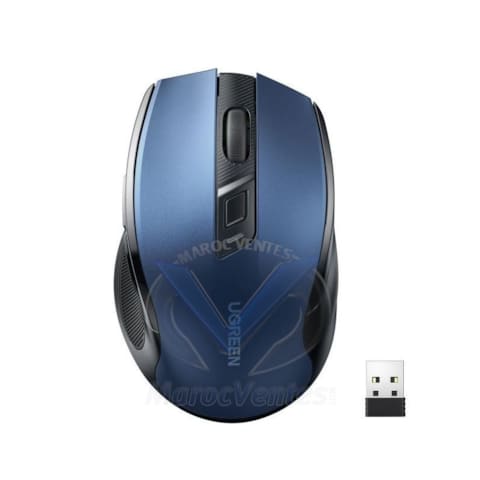 UGREEN Souris sans fil Design Egr 2,4 GHZ/15M Bleu 15064