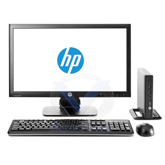 PC Bureau 260 G2 Mini + Moniteur 20.7 " Intel Core i3 6100U 4 Go de RAM 500 Go HDD 2TP88ES