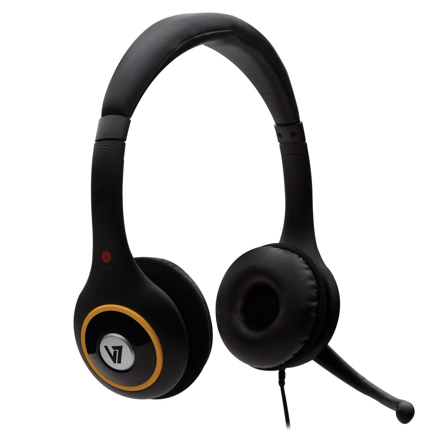 Casque V7 Deluxe Stéréo Micro Câble 1,8 m Contrôle volume USB Noir
