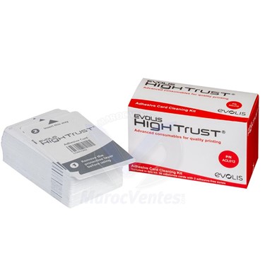 Kit de nettoyage cartes adhésives Evolis Agilia