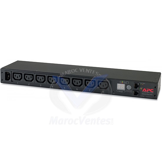 PDU en Rack avec Compteur 1U 12 A/208 V 10 A/230 V (8) C13 AP7820B