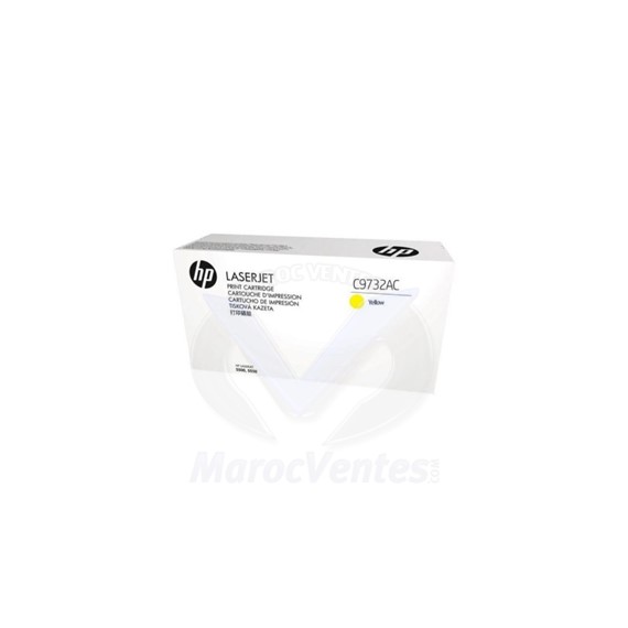 Cartouche de toner jaune original LaserJet 12000 pages C9732AC