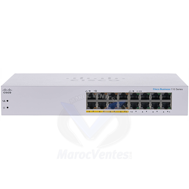 Cisco CBS110-16PP-EU Unmanaged 16-port GE, (8 support PoE with 64W power budget)