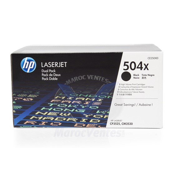 Pack cartouche de toner lase authentique originel 10500 pages CE250XD