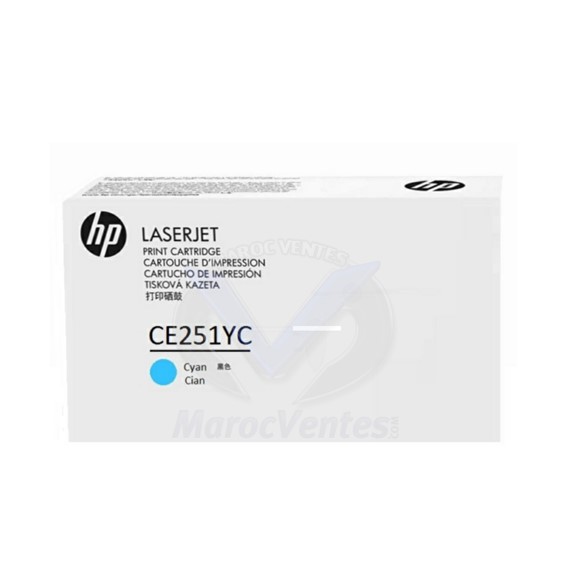 Cartouche de toner LaserJet originale optimisée cyan contractuelle CE251YC
