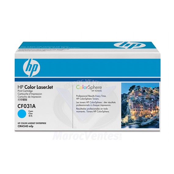 Cartouche de toner LaserJet 646A cyan Jusqu