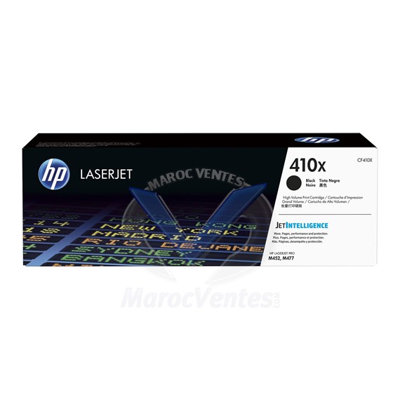 Cartouche de toner noir 410X LaserJet haute capacité 6 500 pages CF410XC