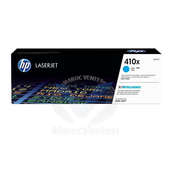 Cartouche 410X High Yield Cyan Original LaserJet Toner Ca CF411X