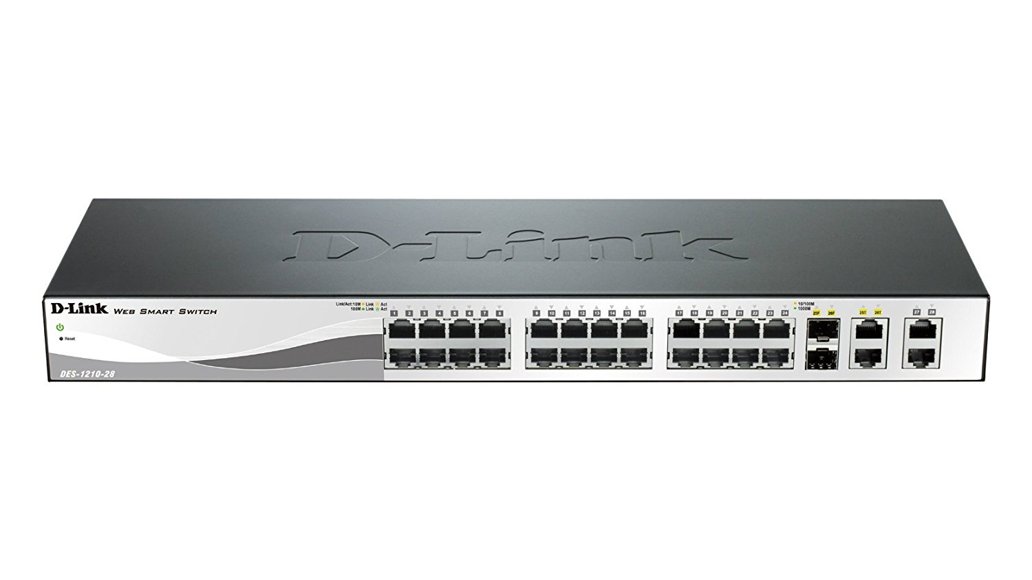 Smart Switch 24 Ports 10/100Mbps PoE 02 Ports Gigabit + 02Ports SFP Rackable boitier méttalique