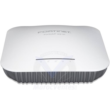 Point d'accès sans Fil D'intérieur FortiAP-231F Tri-radio (802.11 b/g/n/ax 2x2 MU-MIMO 802.11 a/n/ac/ax 2x2 MU-MIMO et 1x 802.11 a/b/g/n/ac Wave 2, 1x1)
