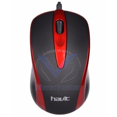 Souris Filair USB Noir et Rouge