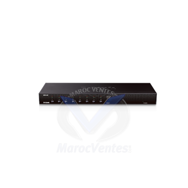 8-Port Combo KVM Switch rackable (PS2 and USB 1.1/2.0 support, junsqu'a 2048 x 1536 VGA resolution), avec 4x 1.8m cables