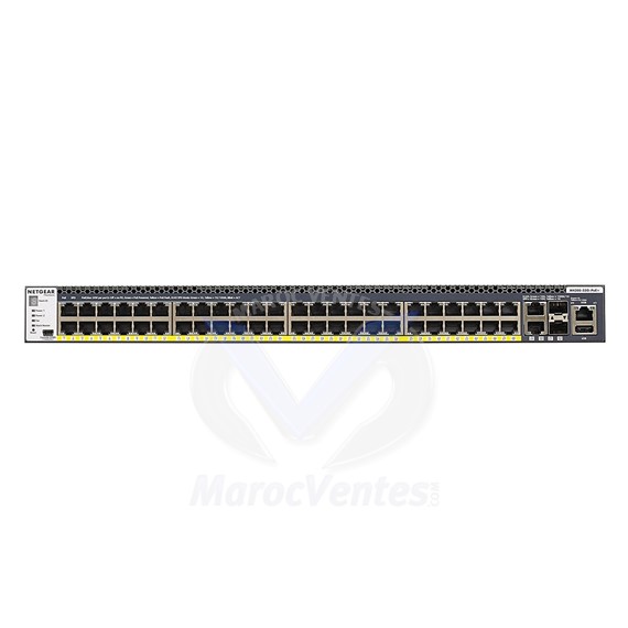 Switch manageable et stackable 48 x Gigabit PoE+ avec 2 x 10 Gigabit cuivre et 2 x SFP+ Budget PoE de 860W à 1440W Niveau 3 GSM4352PB