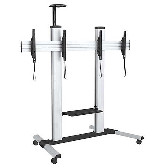 SUPPORT TV MOBILE DOUBLE ÉCRAN DE 40" à 65"