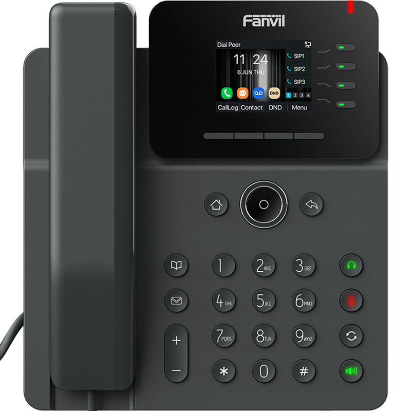 Téléphone IP Professionnel Wi-fi 6 Intégré Écran LCD Couleur 2.4" 4 Comptes SIP (Sans Alimentation)