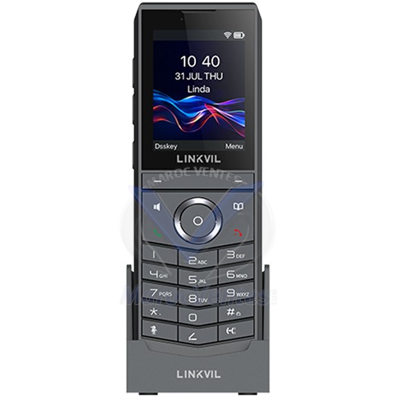 Téléphone IP Portable Wi‑Fi 6 8 Comptes SIP / 8 lignes Ecran Couleur 2.4" W620W